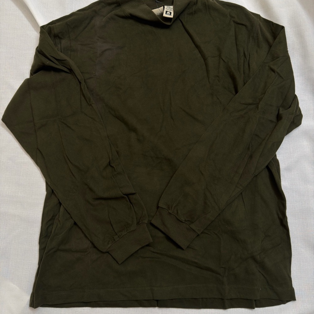 Men’s 100 Percent Cotton‎ Preswick & Moore Dark Green Long Sleeve Tee